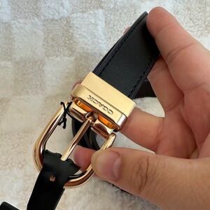 Coach Women's Buckle Cut To Size Reversible Belt 25mm CF269 In Black